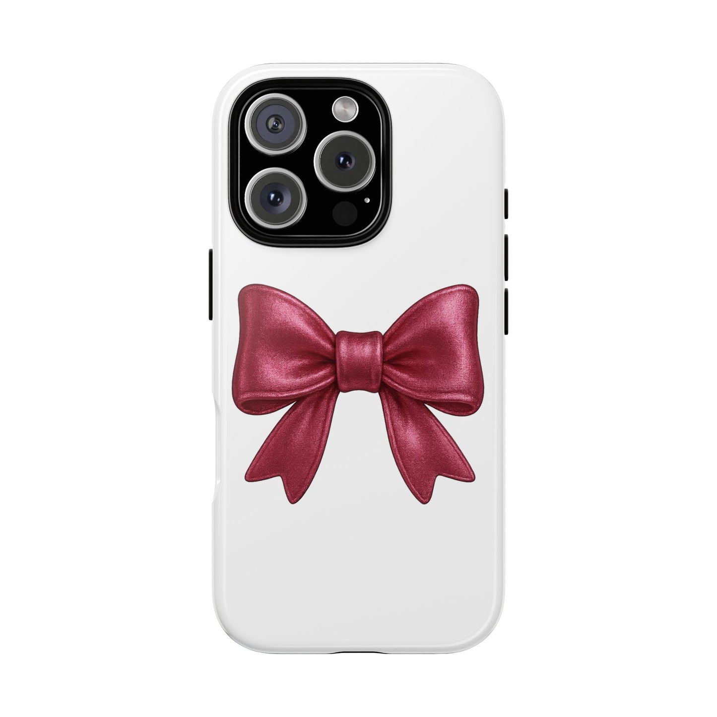 Pink Bow iPhone Case – Cute Girly Phone Cover – Glossy Ribbon Coquette Case – Soft Girl Aesthetic Accessory – Gift for Her iPhone
