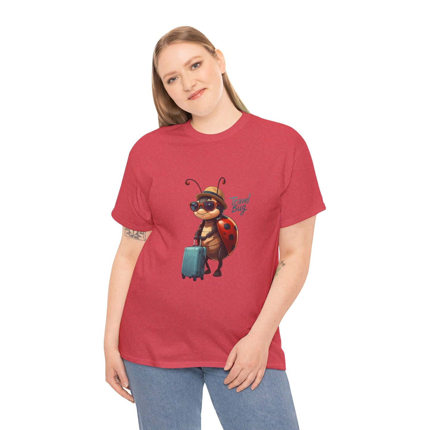 Travel Bug T-Shirt – Cute Ladybug Travel Tee | Funny Wanderlust Shirt for Travel Lovers | Unisex Graphic Tee Gift for Adventurers