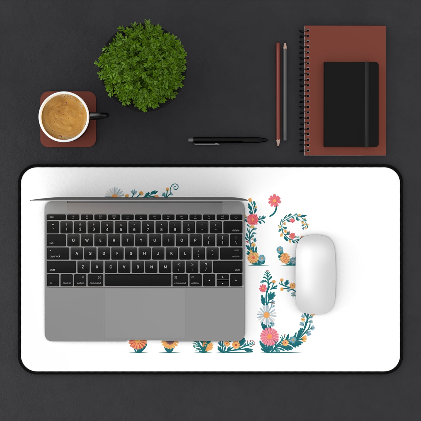 Floral Desk Mat - "That's Wild" Mouse Pad | Aesthetic Office Decor | Cute Desk Accessories | Gift for Coworkers or Plant Lovers
