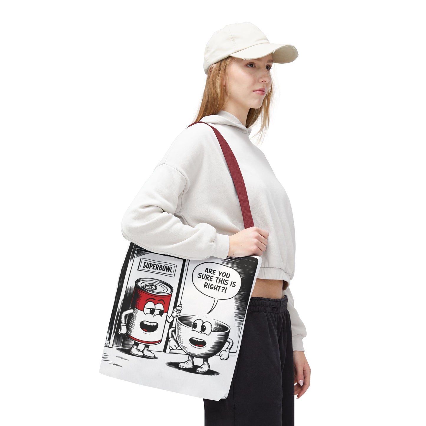 Tote Bag - Comic Superbowl Soup Design