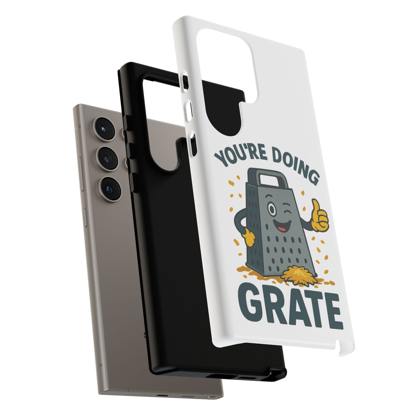 Samsung Tough Case - 'You're Doing Grate' Cheese Grater Design Phone Case for Chefs Foodie Accessory