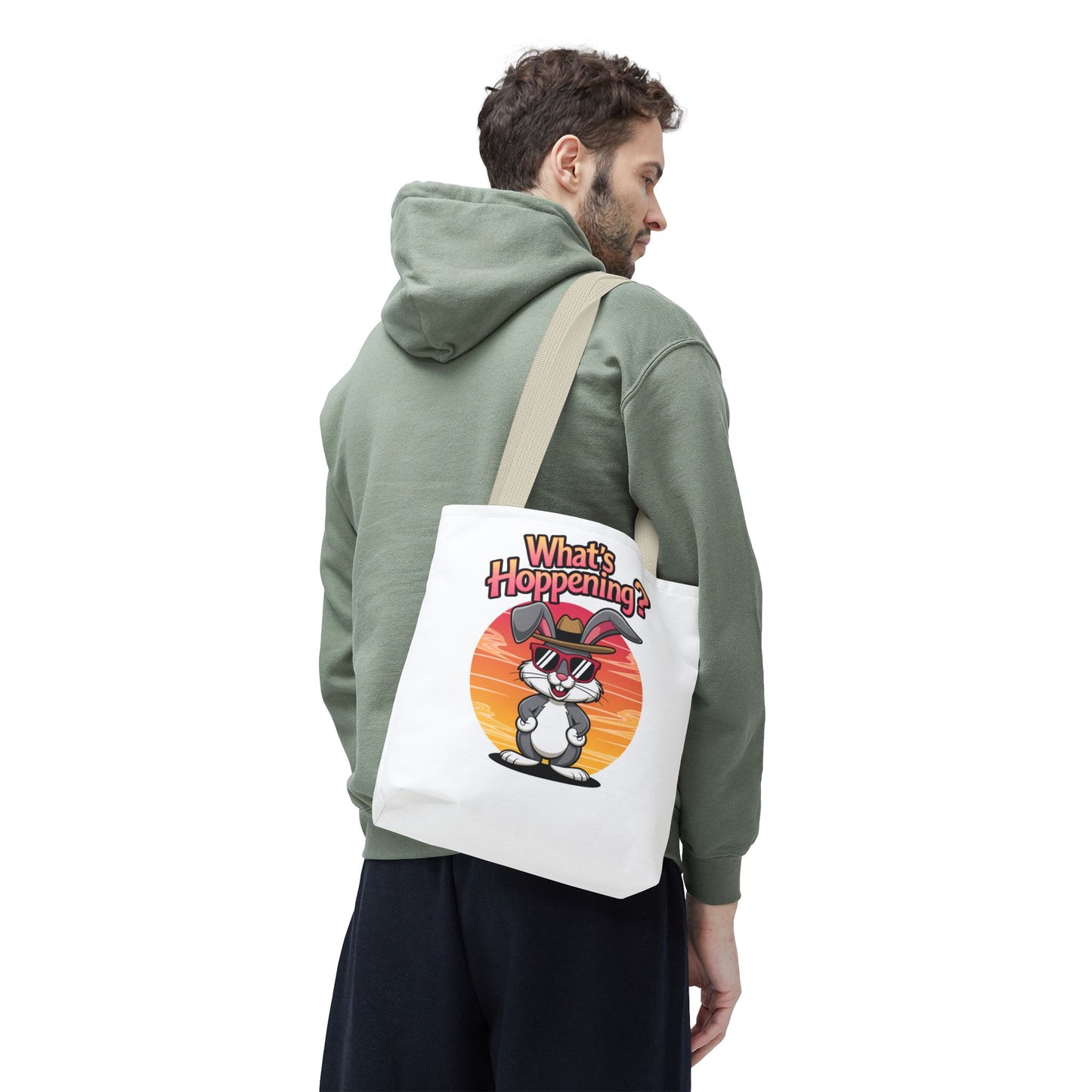 Bunny Tote Bag - 'What's Hoppening'