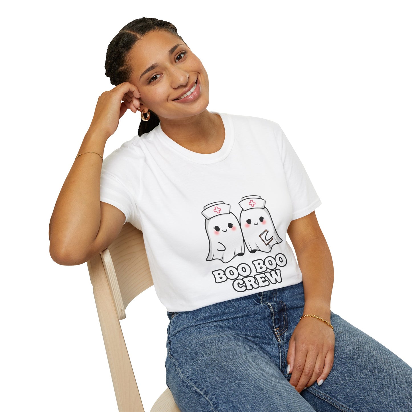 Boo Boo Crew Nurse Ghost Funny T-Shirt | Cute Medical Ghost Tee | EMT Nurse Gift | Halloween Medical Humor | Staff Crew Tee Shirt