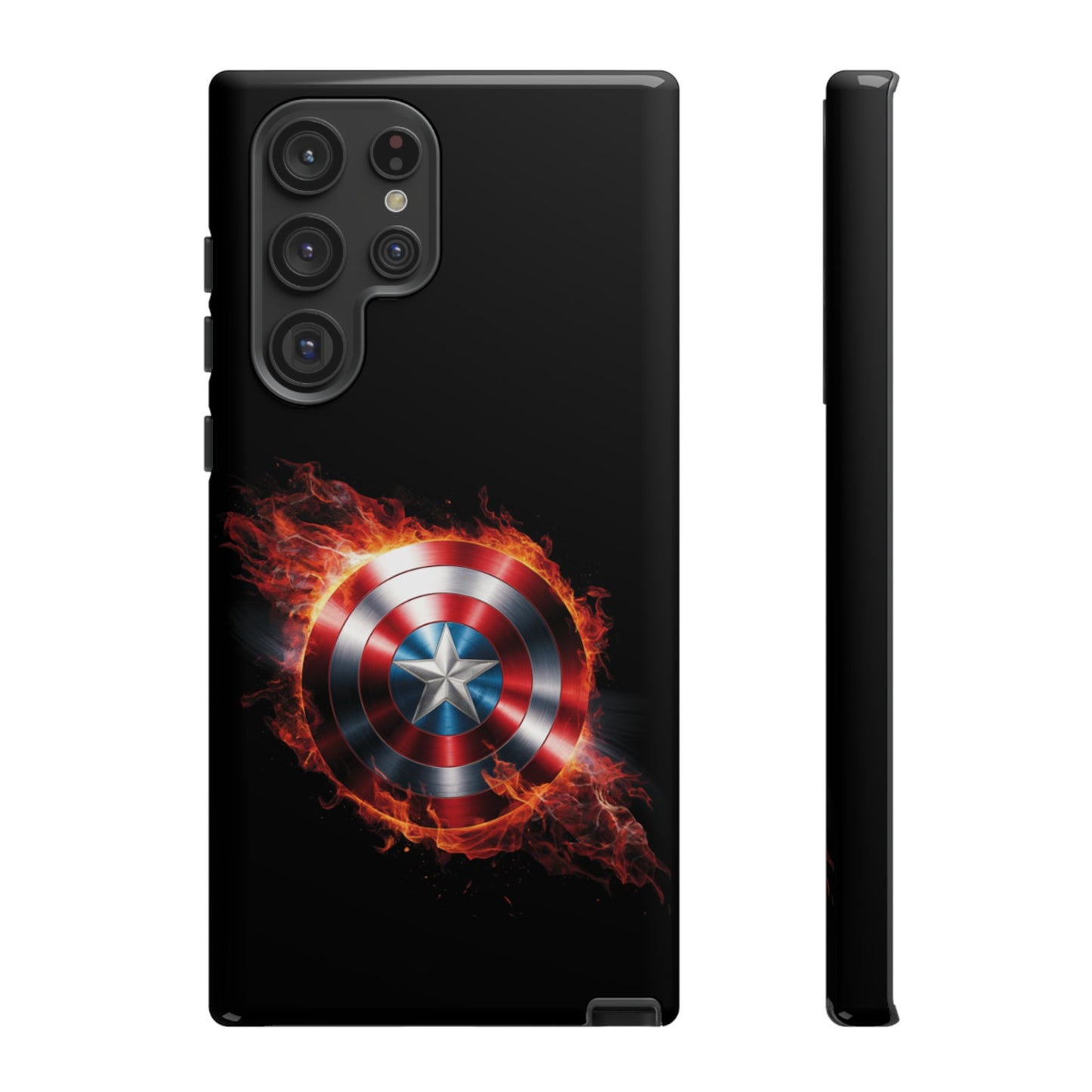 Captain America Shield in Flames Samsung Galaxy Tough Case