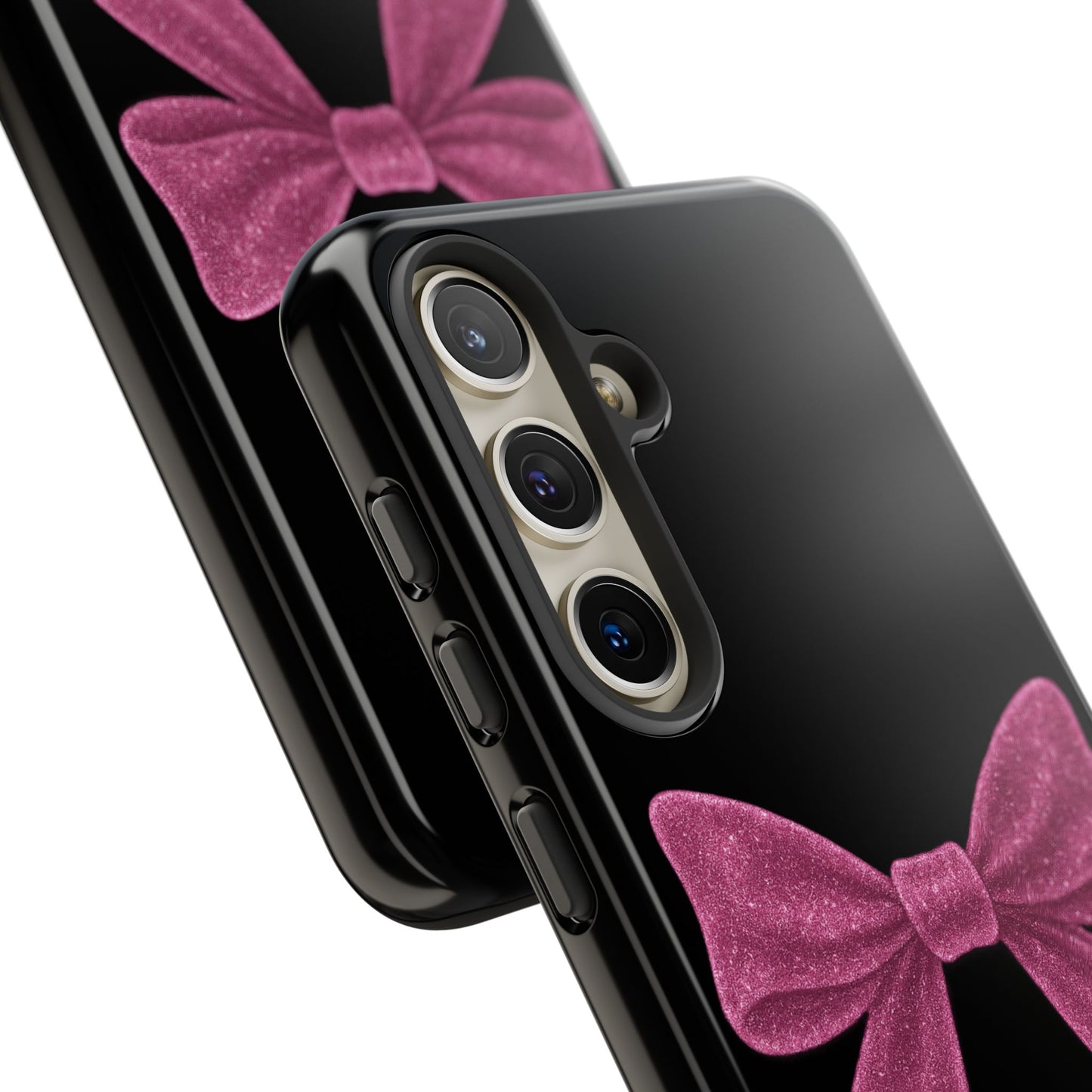 Pink Glitter Bow Samsung Case ā Coquette Aesthetic Phone Cover ā Girly Glossy Galaxy Case ā Cute Soft Girl Tech Accessory ā Kawaii Gift Idea