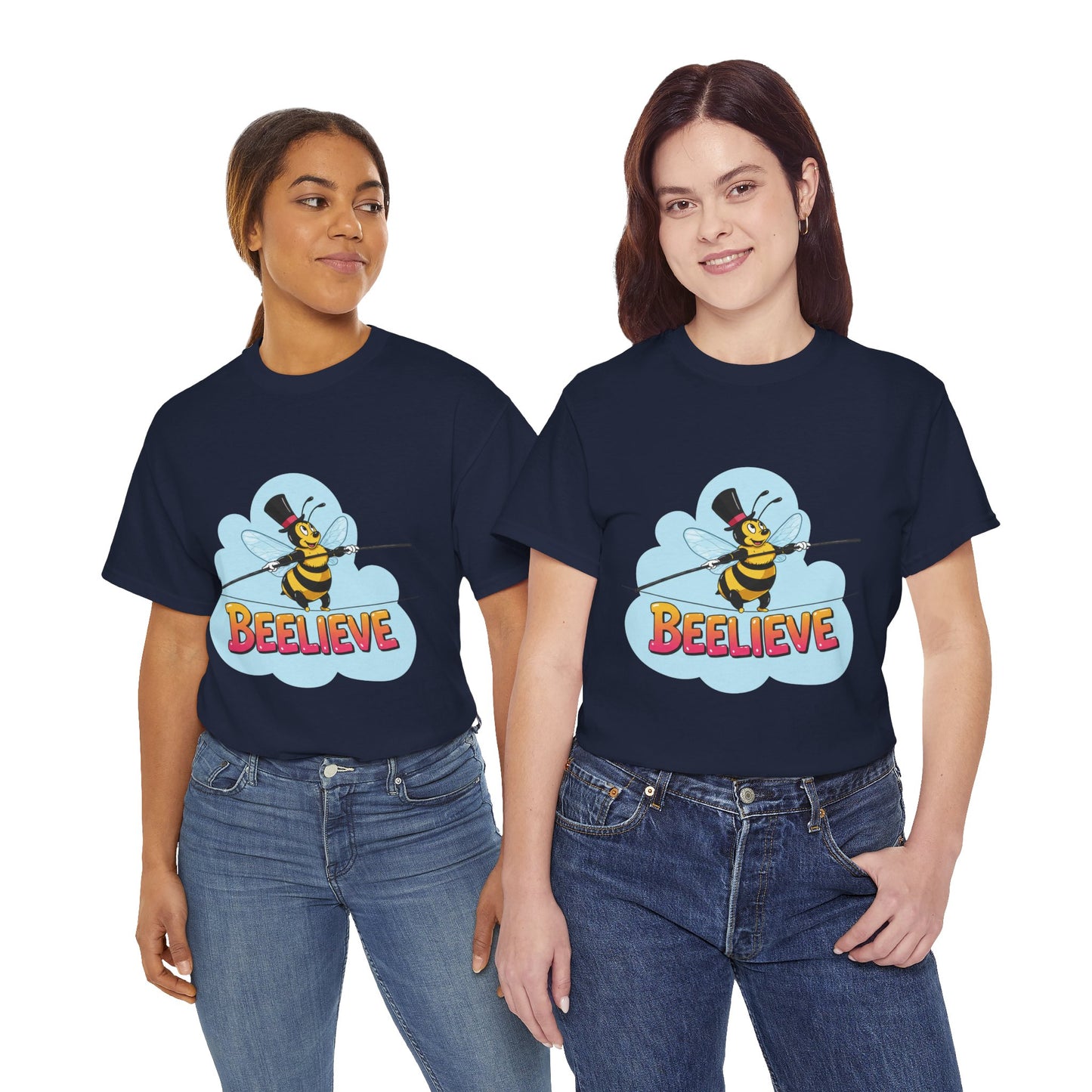 “Beelieve” Bee Pun T‑Shirt | Cute Bee Graphic Tee | Inspirational Pun Shirt | Funny Nature Lover Gift | Bee Belief Positive Vibes Tee