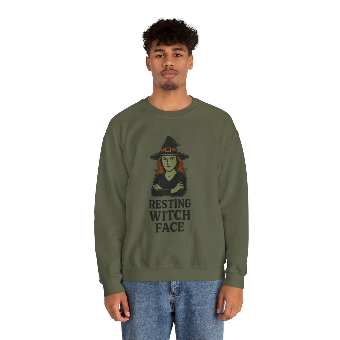 Resting Witch Face Sweatshirt, Funny Halloween Witch Crewneck, Spooky Season Sweatshirt, Fall Humor Graphic Pullover, Witchy Gift