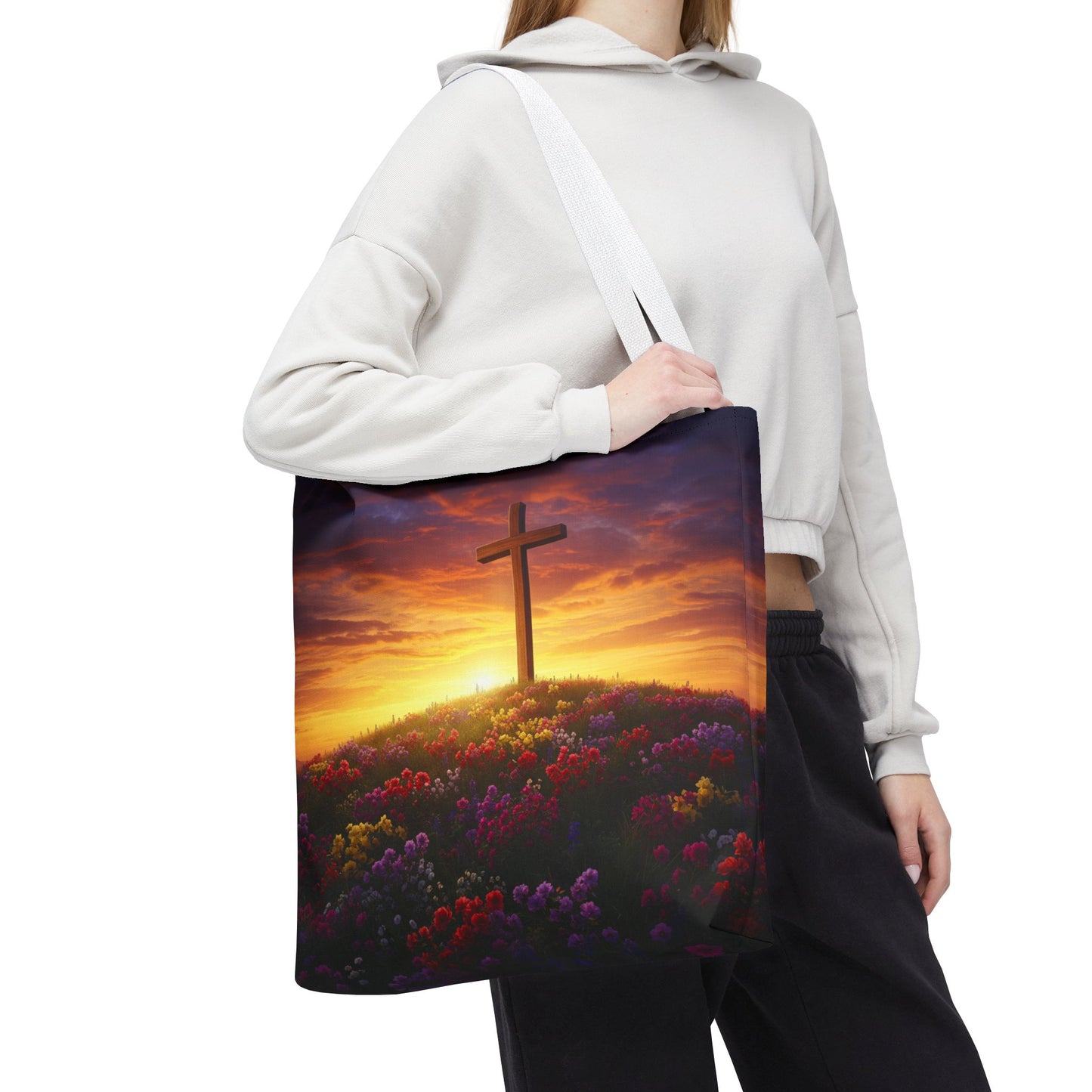 Da Vinci Cross Tote Bag Christian Bag Spiritual Tote Religious Tote Bag