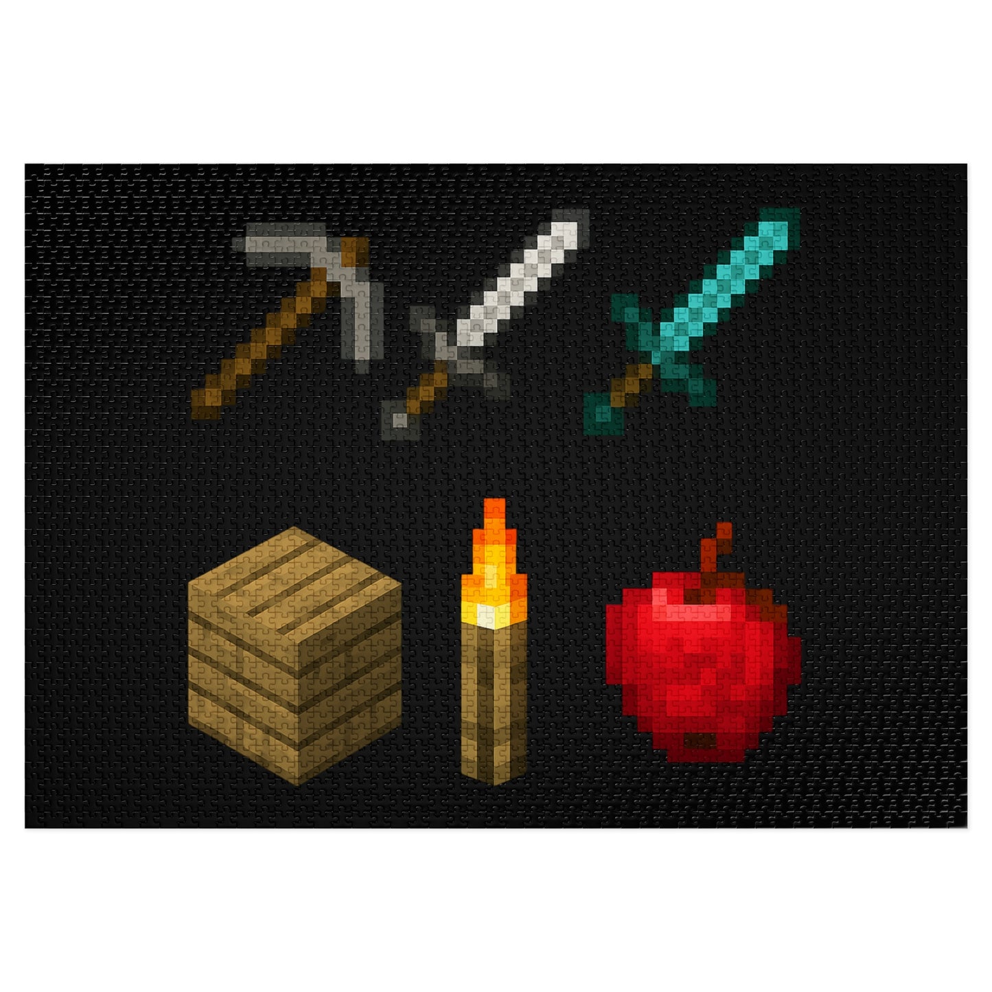 Jigsaw Puzzle - Minecraft Inspired Items Video Game Puzzle Geeky Puzzle