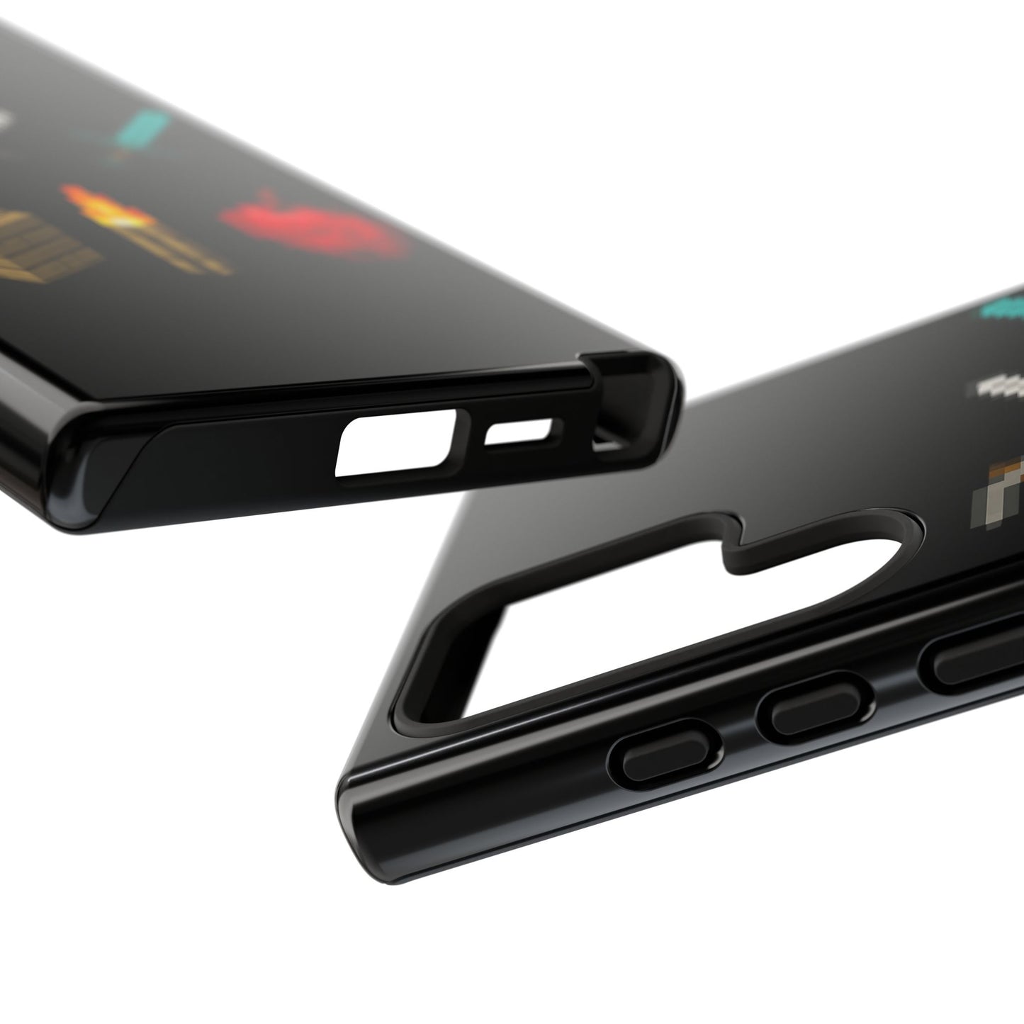 Minecraft-Inspired Tough Samsung Phone Case Pixel Art Design for Gamers Phone Accessory for Gamers