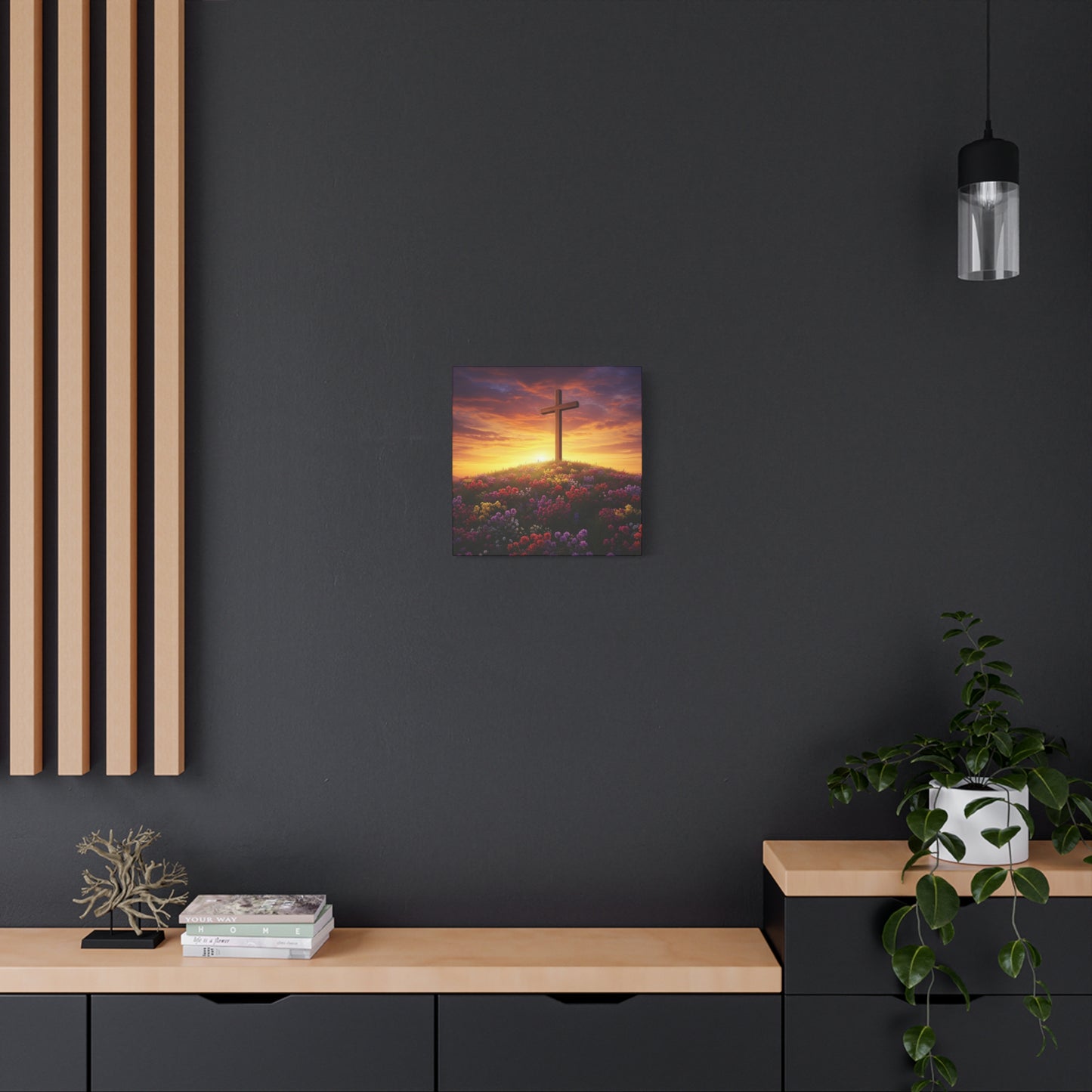 Canvas Cross Art Christian Canvas Cross Decor Religious Art Spiritual Painting Unique Decor Gift for Christian