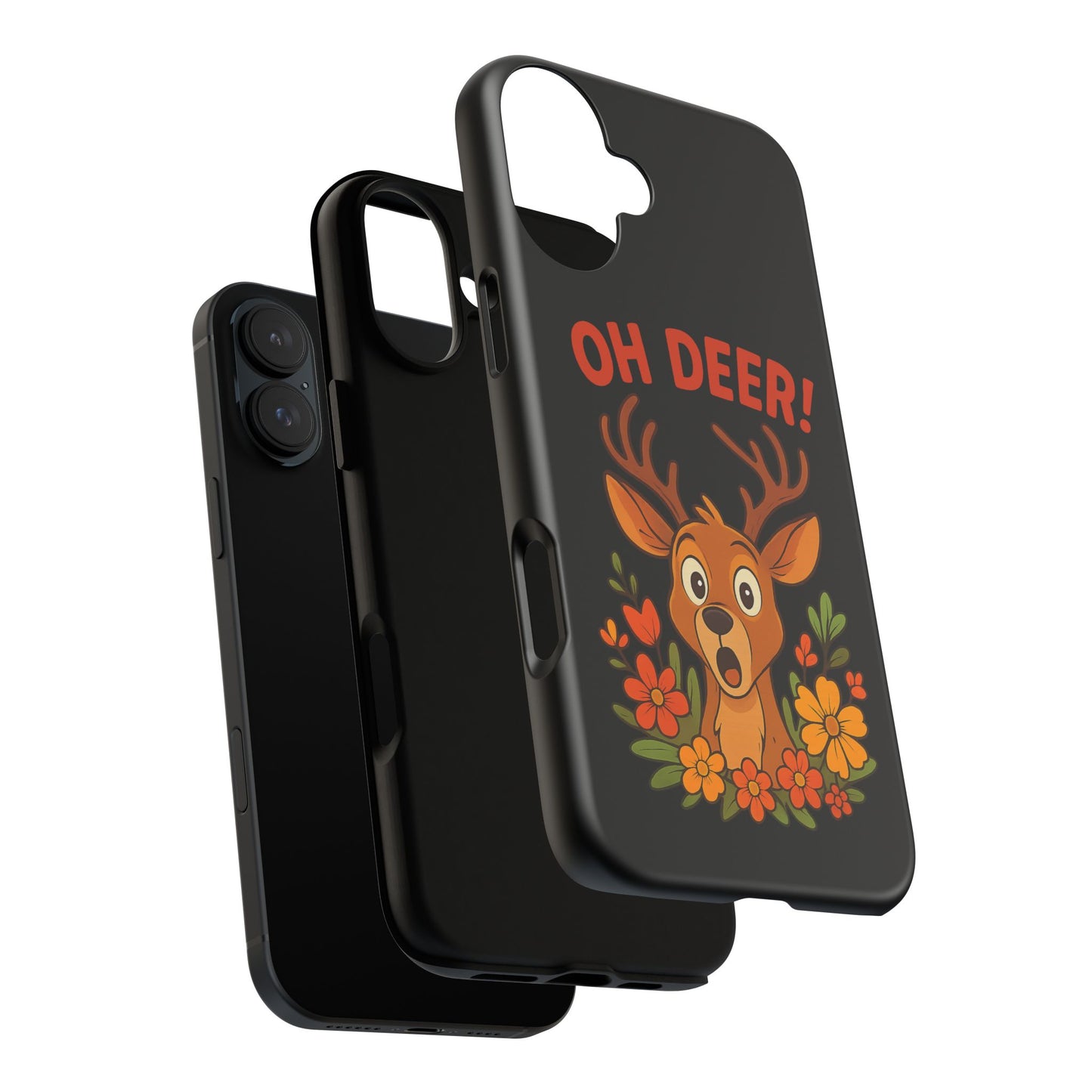 iPhone Case - Startled Deer 'Oh Deer' Nature Lover Phone Case Funny iPhone Accessory