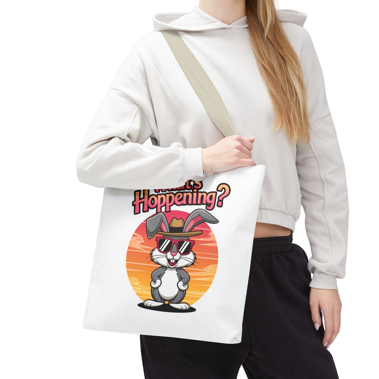 Bunny Tote Bag - 'What's Hoppening'