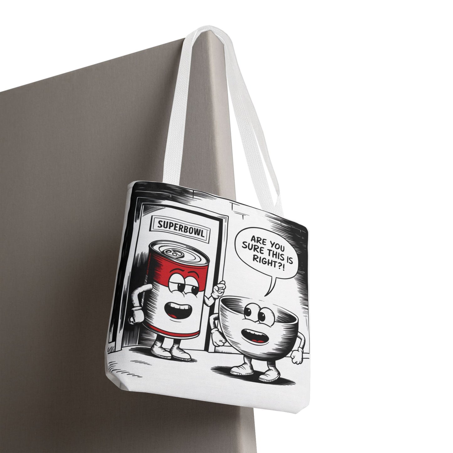 Tote Bag - Comic Superbowl Soup Design