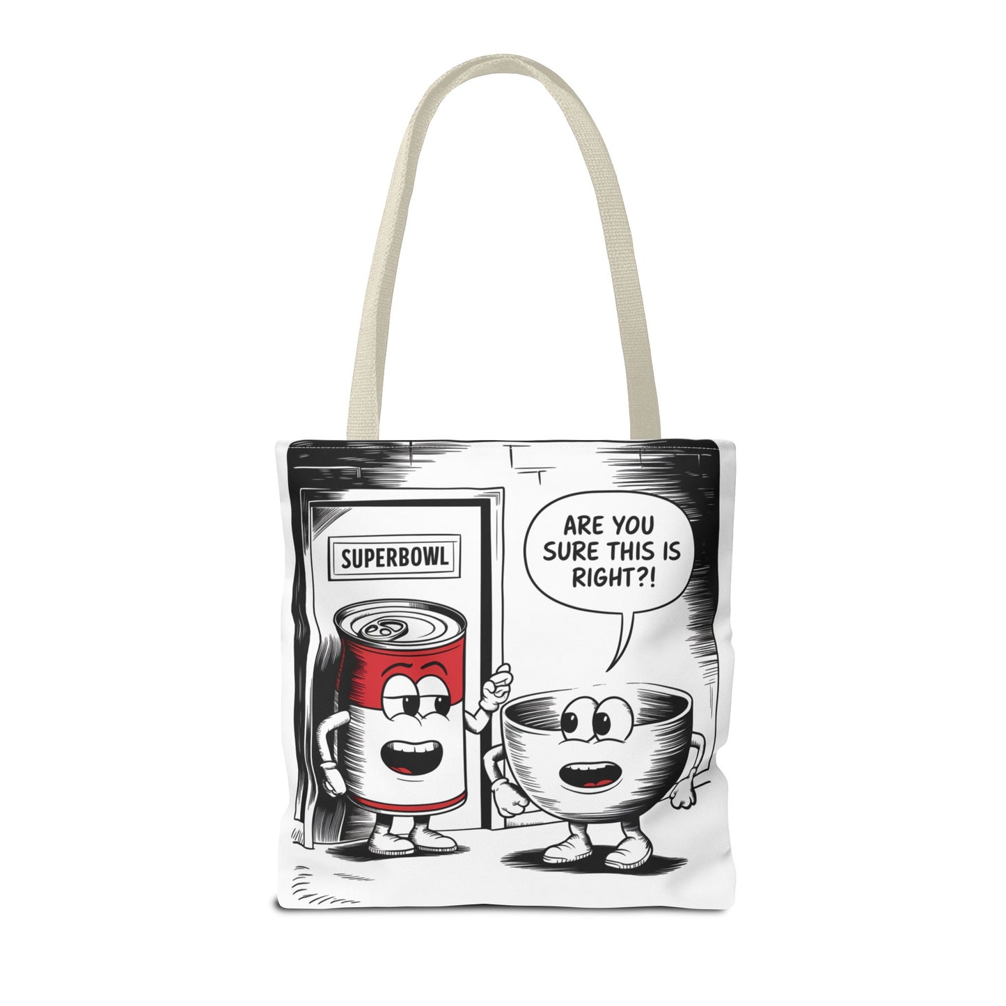Tote Bag - Comic Superbowl Soup Design