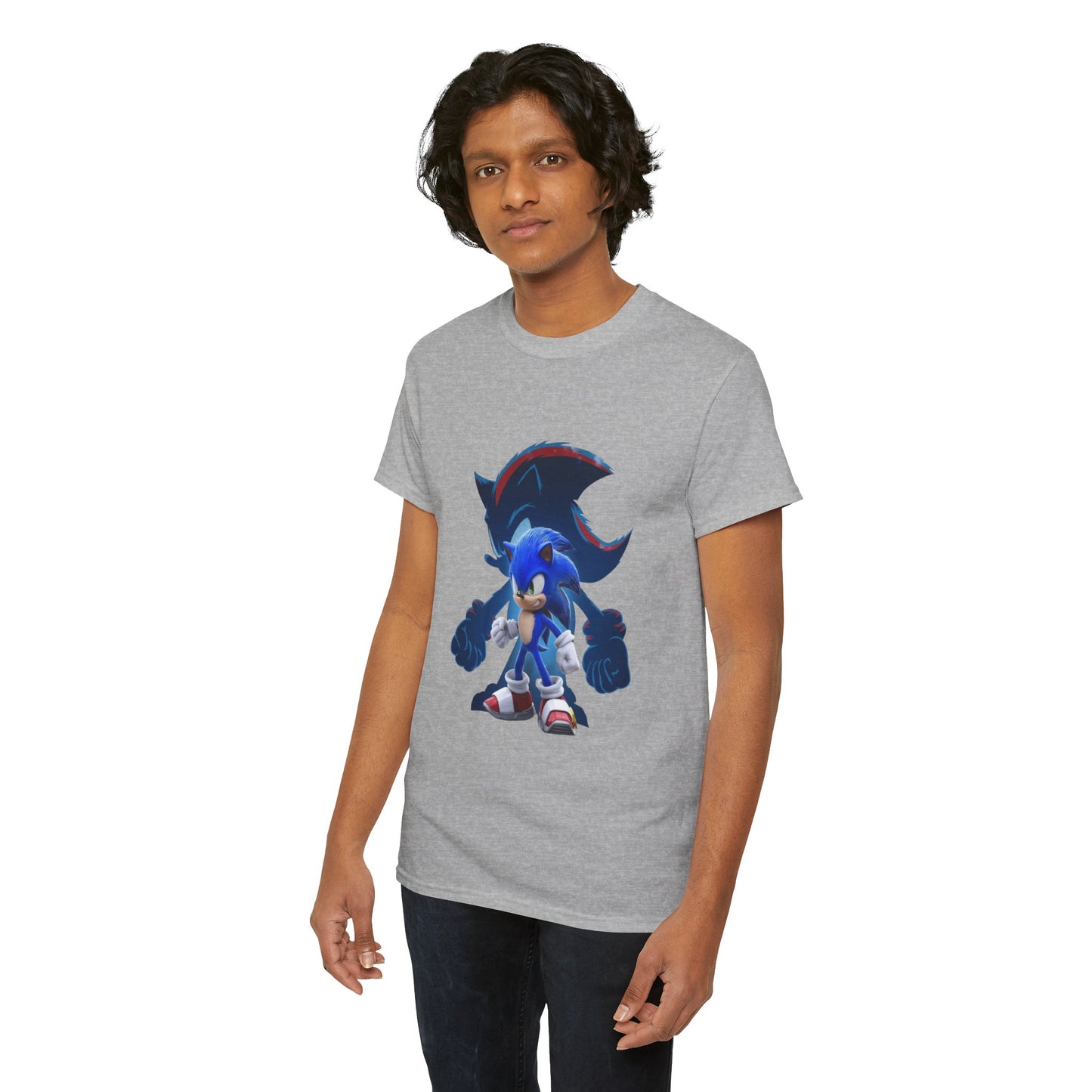 Blue Speed Hero Graphic Tee | Retro Gaming Legend T-Shirt | Fan Inspired Gamer Apparel | Cool Vintage Style Unisex Shirt for Adults & Teens