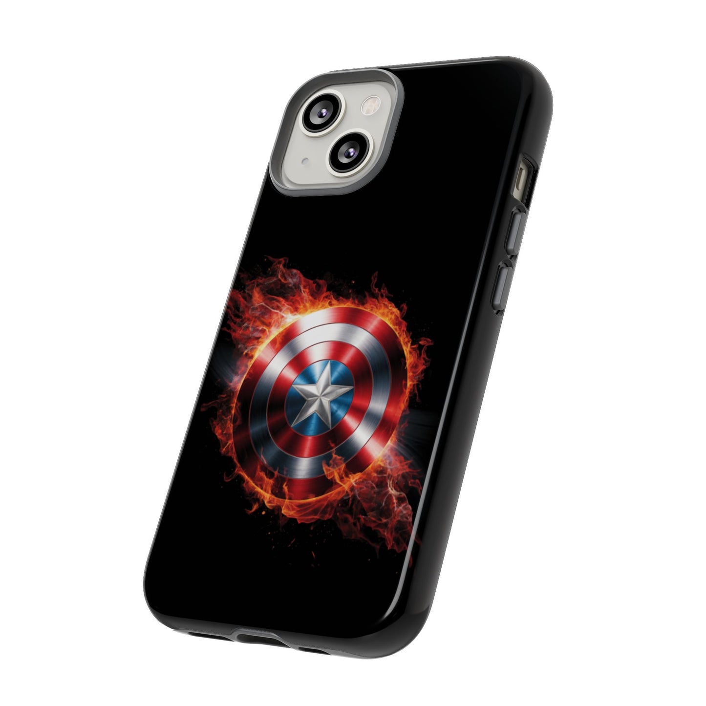 iPhone Case - Captain America Shield in Flames