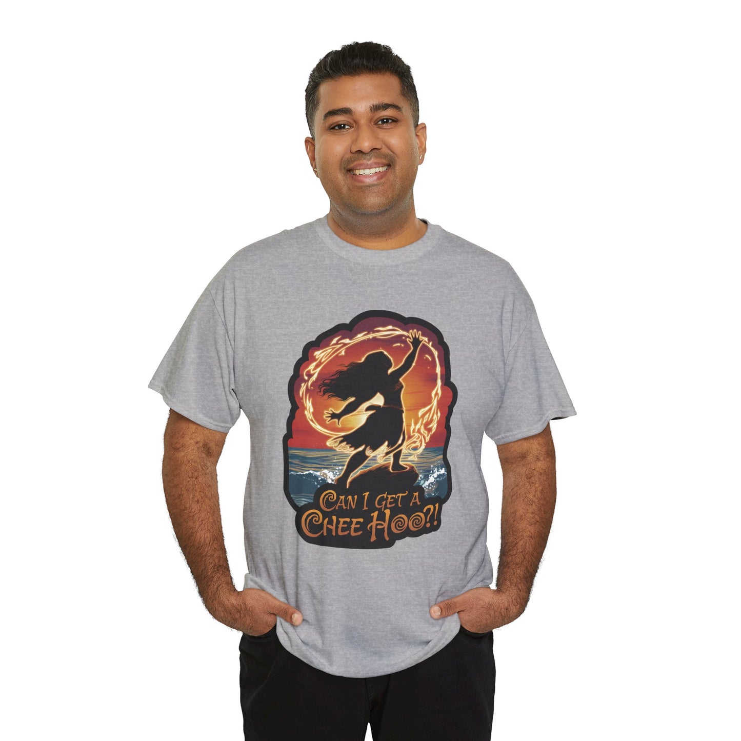 Can I Get a Chee Hoo Shirt – Hawaiian Island Vibes Tee – Hula Dancer Sunset Graphic T-Shirt – Polynesian Luau Party Unisex Top