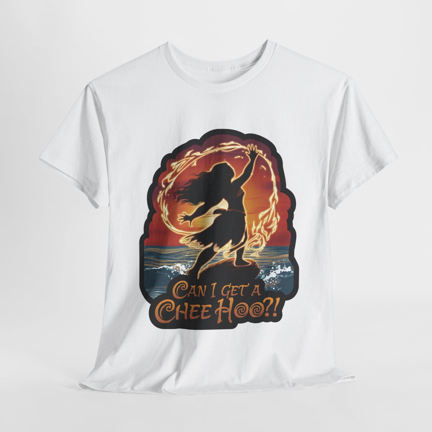 Can I Get a Chee Hoo Shirt – Hawaiian Island Vibes Tee – Hula Dancer Sunset Graphic T-Shirt – Polynesian Luau Party Unisex Top
