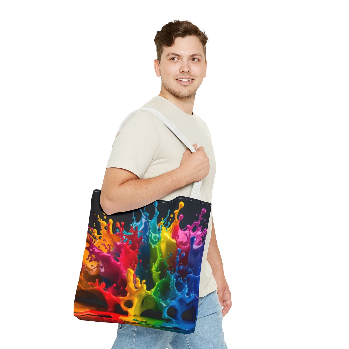 Colorful Splash Tote Bag - Vibrant Art for Every Occasion