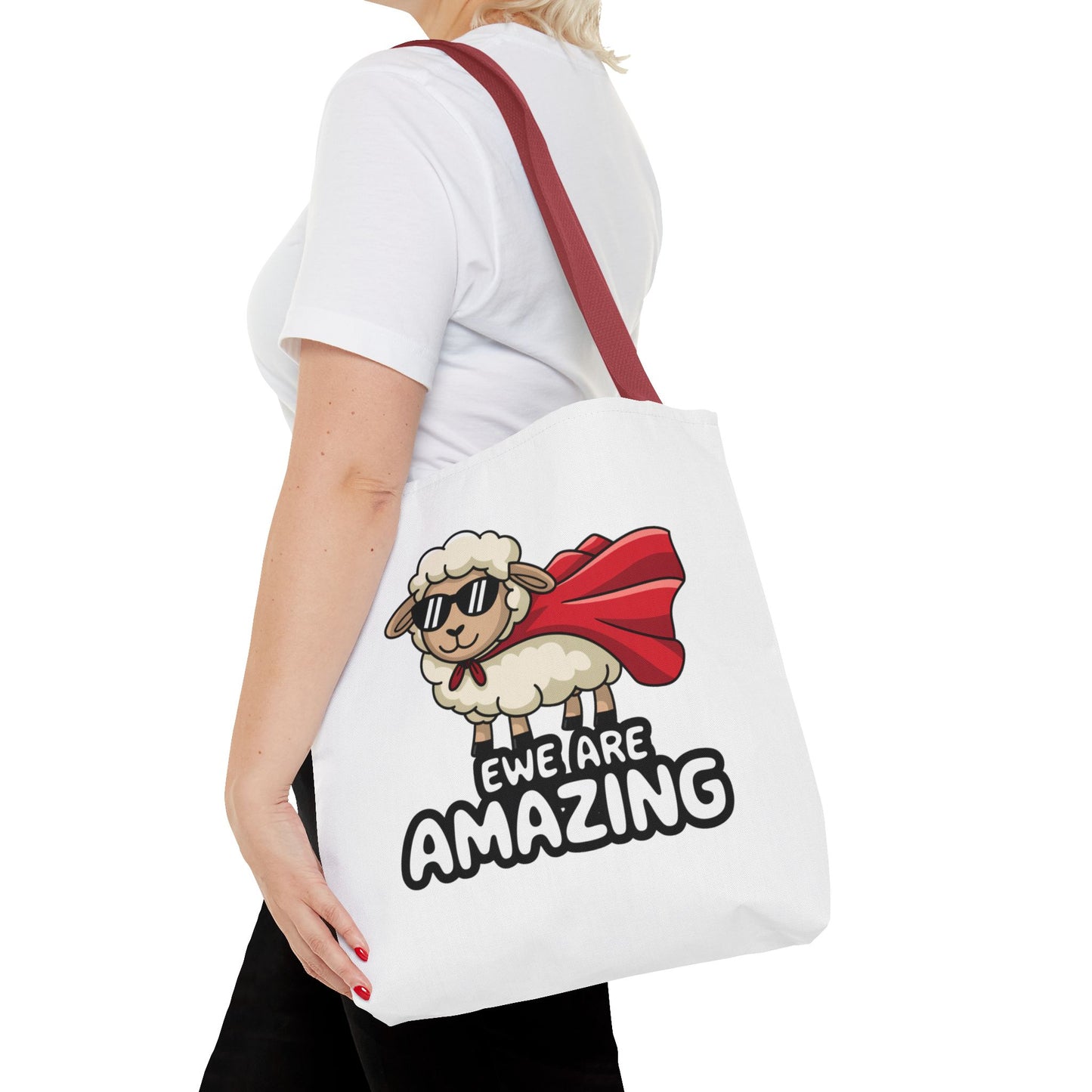 Sheep Tote Bag - Ewe Are Amazing Inspirational Bag Everyday Tote Funny Bag