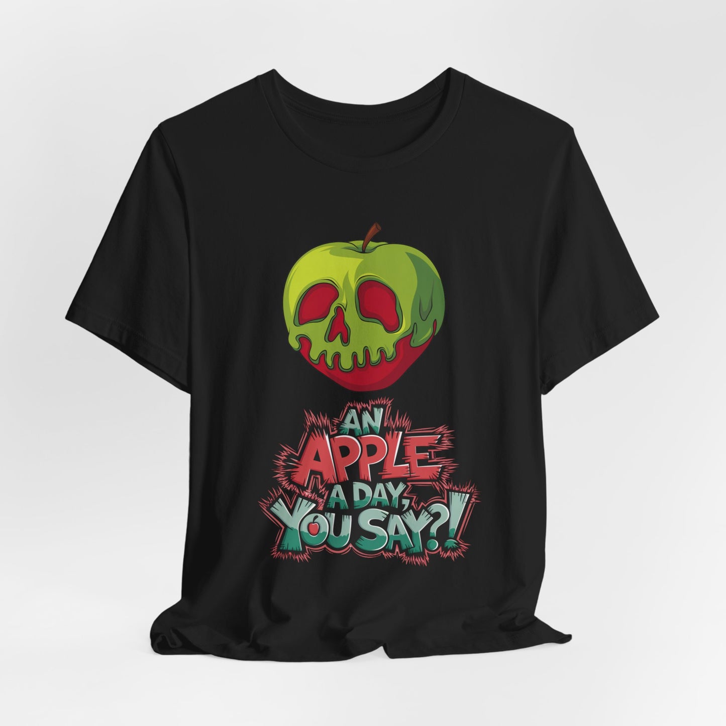 Funny Apple Skull Shirt – An Apple A Day You Say? – Grunge Fruit Tee – Y2K Nostalgia T‑Shirt – Gift for Fruit Lovers