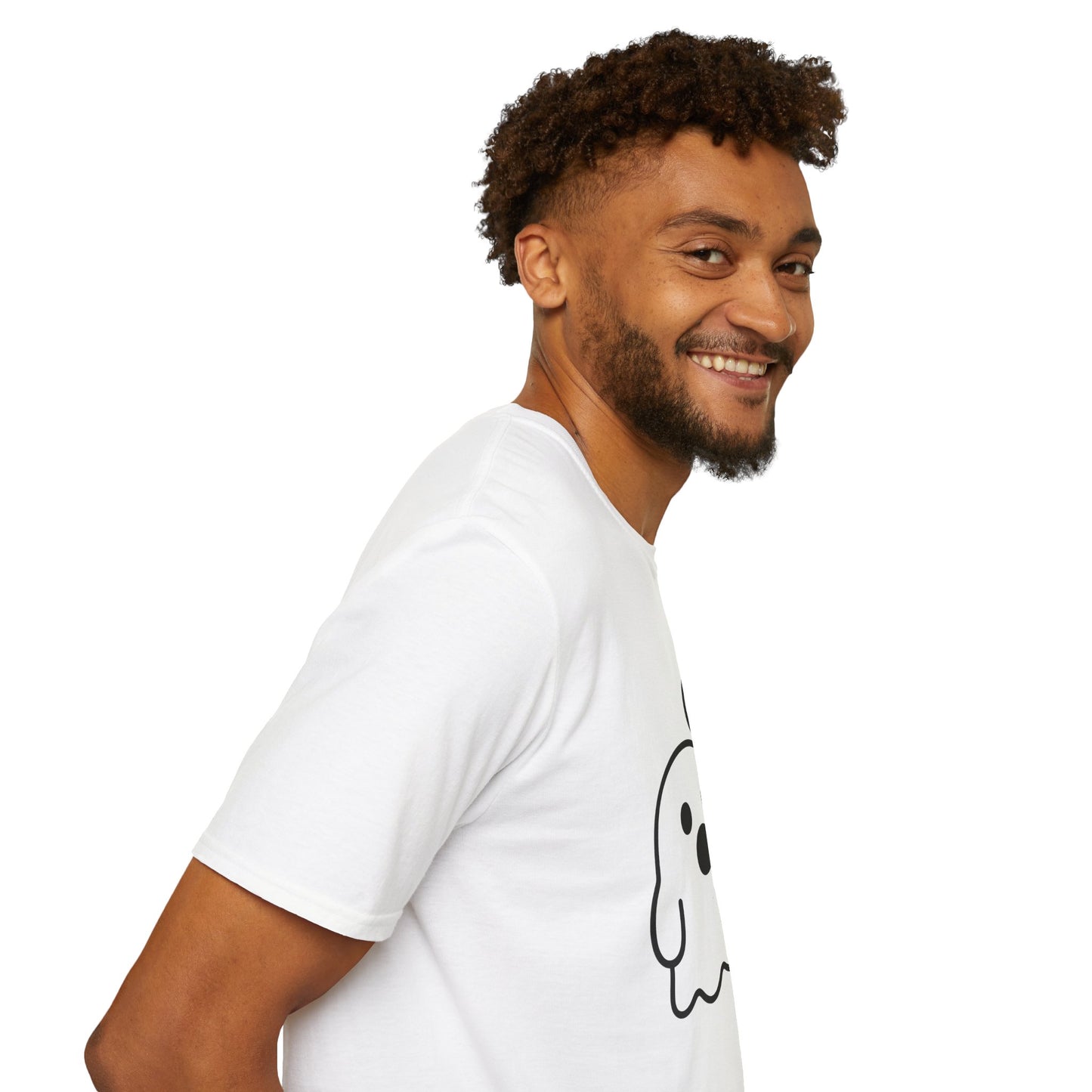 Cute Ghost Thumbs-Down 'Boo' Tee | Funny Halloween Play on Words Shirt | Spooky Season Ghost Tee | Fall Coquette Aesthetic Tee