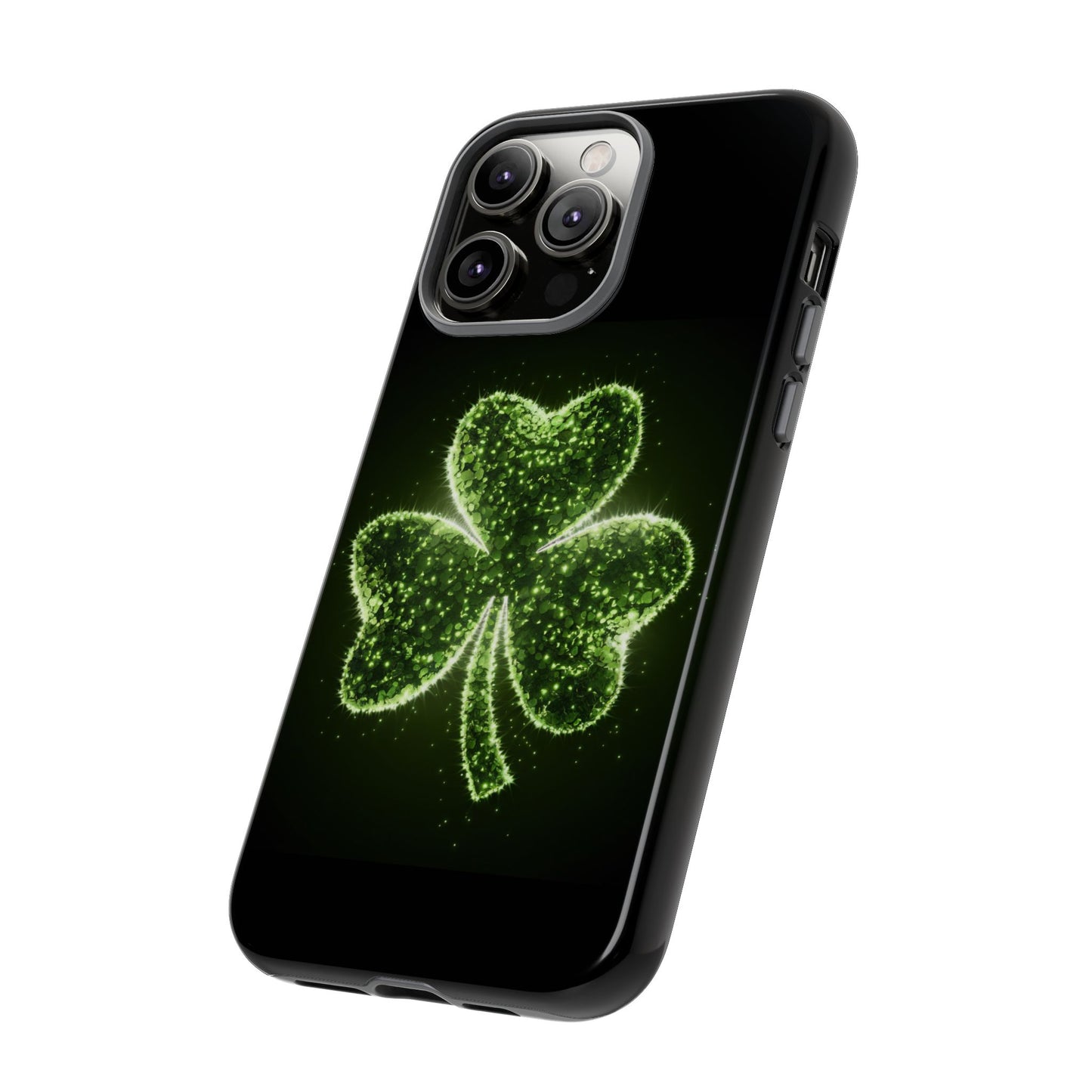 iPhone Tough Case - Shiny Shamrock Design