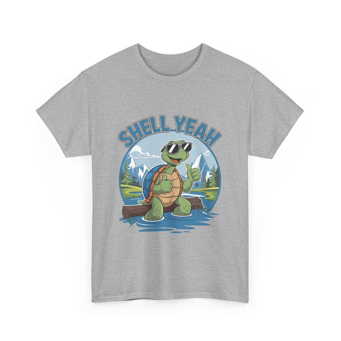 SHELL YEAH Turtle T-Shirt | Funny Cute Turtle Nature Graphic Tee | Handmade Animal Lover Gift | Eco Outdoor Adventure Shirt