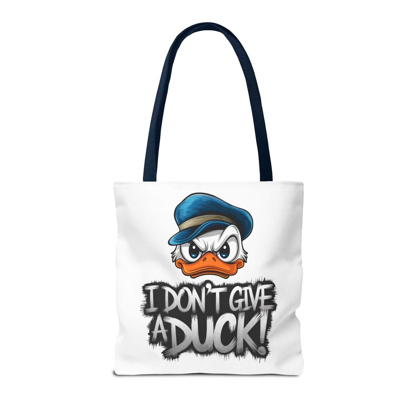Funny Grumpy Duck Tote Bag | I Don’t Give A Duck Canvas Tote | Eco Reusable Cotton Gift Tote | Cute Animal Humor Market Bag
