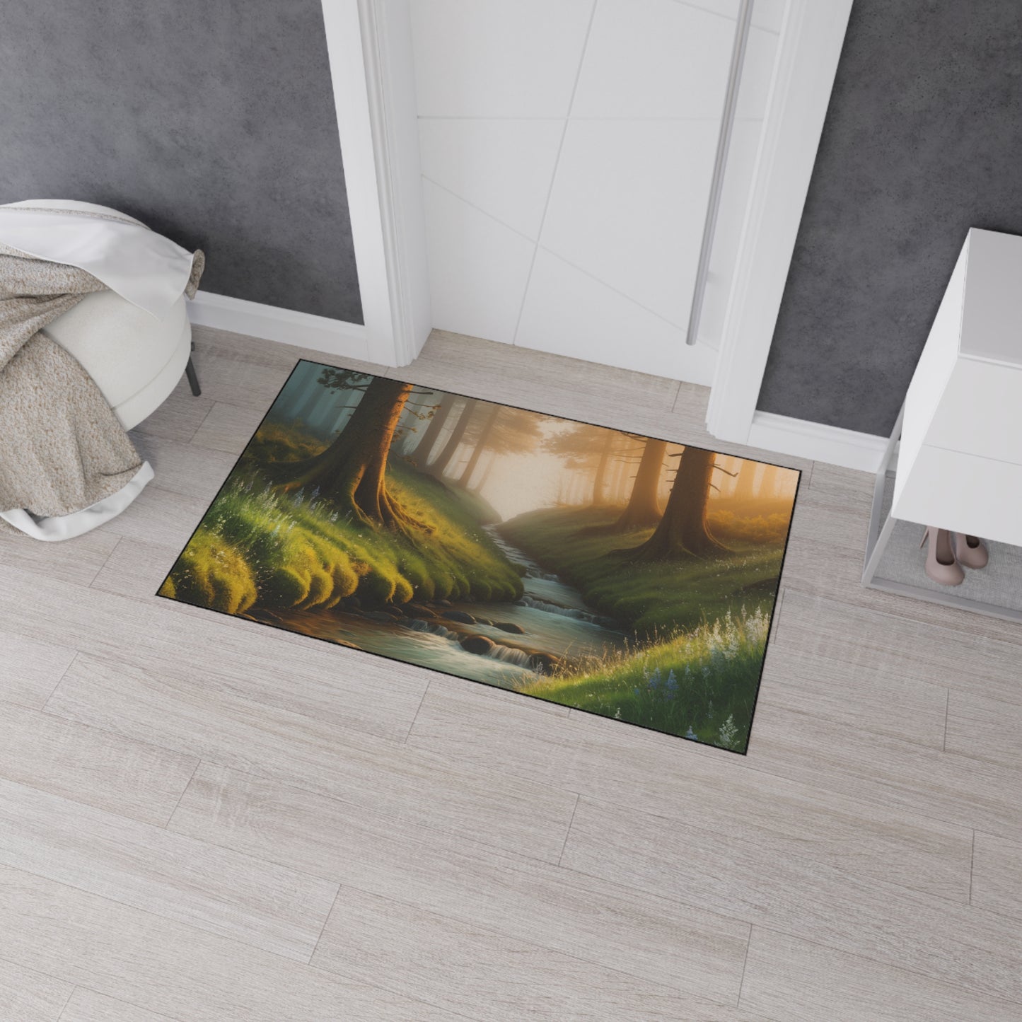 Nature Floor Mat Forest Welcome Mat Stream Door Mat
