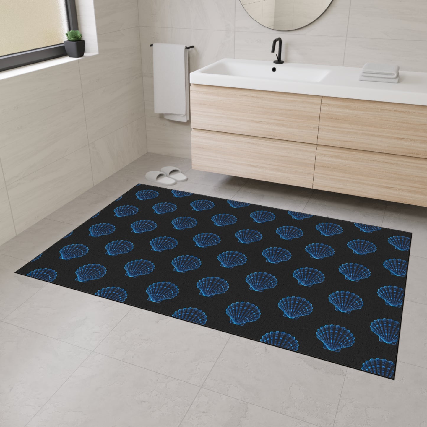 Stylish Shell Pattern Heavy Duty Floor Mat Shell Welcome Mat Sparkling Shell Door Mat Shell Rug