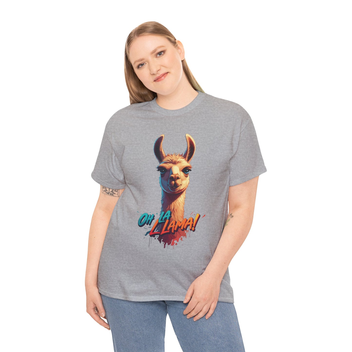 Oh la Llama Graphic Tee | Fun Llama T-Shirt, Cute Animal Lover Shirt, Llama Lover Gift, Quirky Party Tee, Trending Llama Fashion