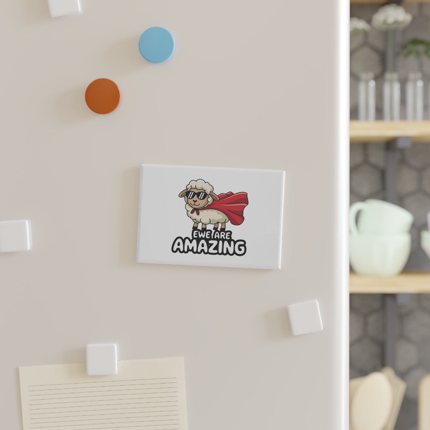 Magnet Sheep Button Ewe Decoration Inspirational Decor Encouraging Message Funny Magnet