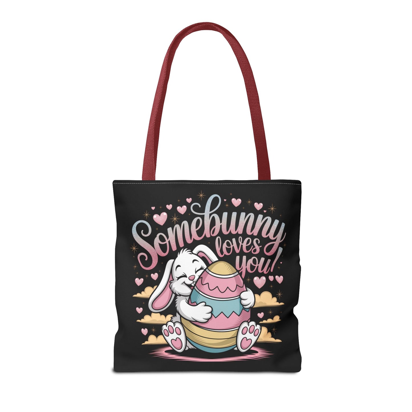 Easter Bunny Tote Bag Somebunny Loves You Easter Bag Bunny