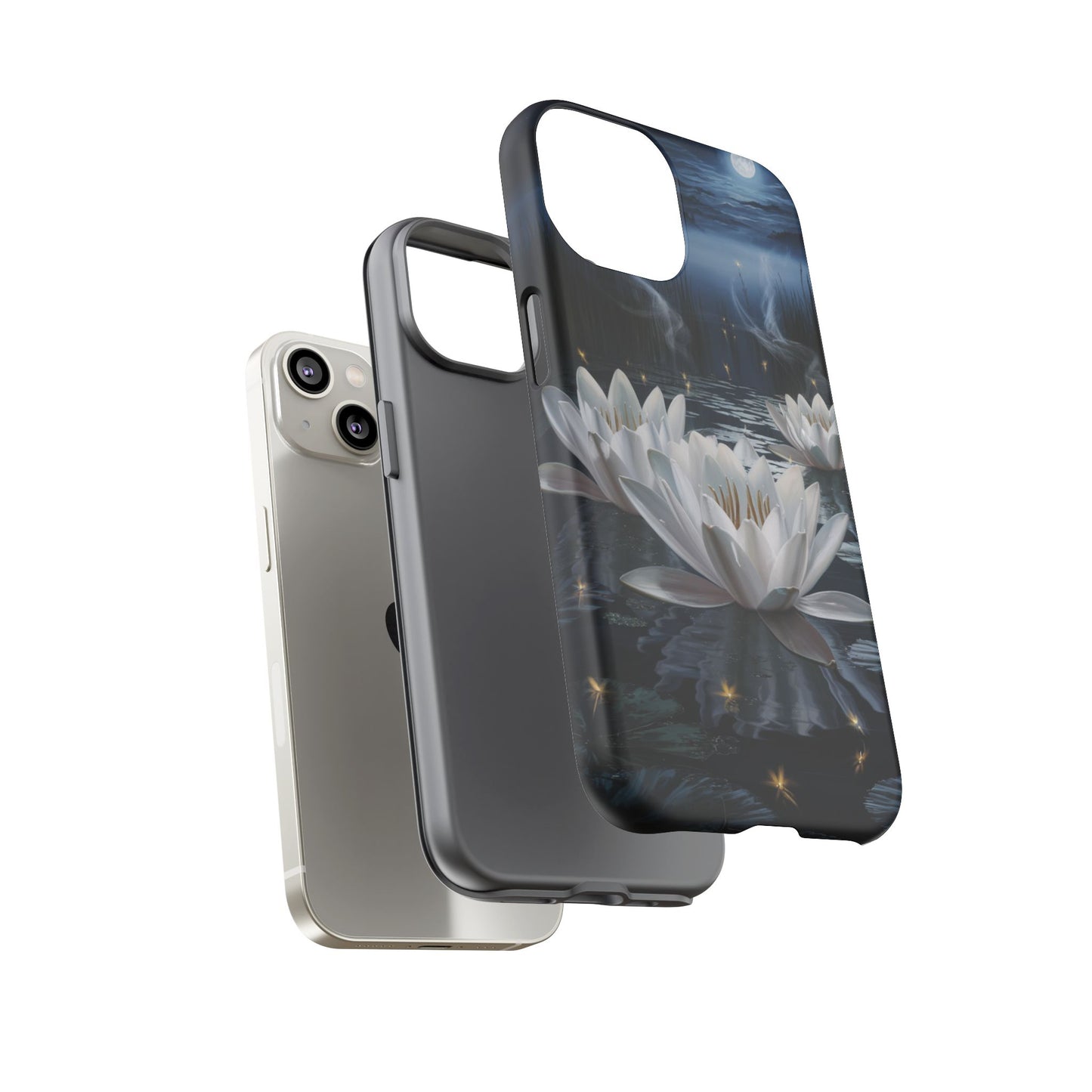 iPhone Case - Water Lilies Moonlight Design