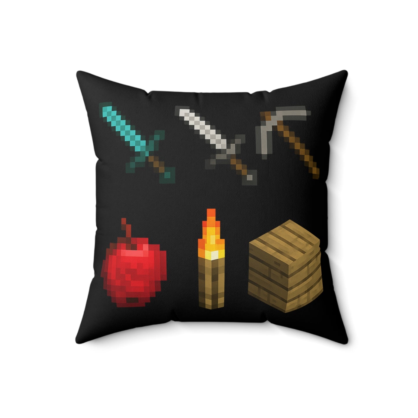 Minecraft Inspired Square Pillow Cozy Gaming Decor Gaming Pillow Modern Decor Geeky Pillow