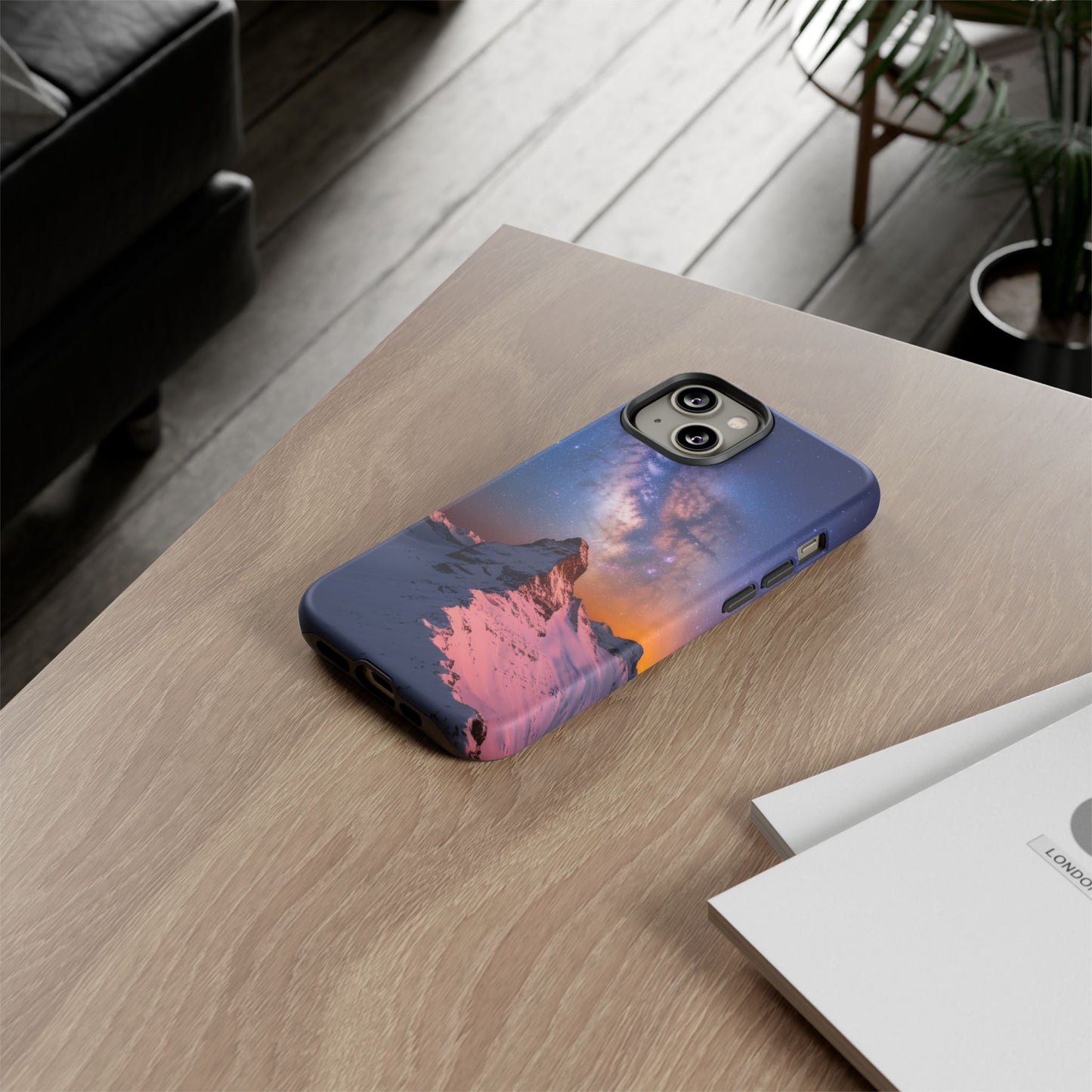 iPhone Case Mountain Top and Milky Way Nature Phone Case Unique Gift