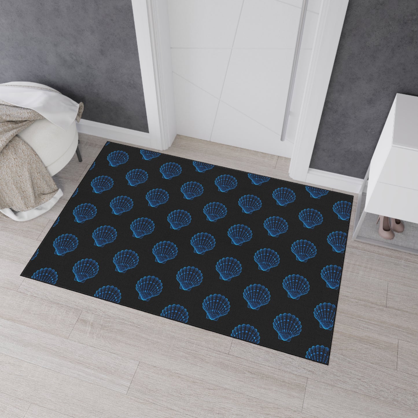 Stylish Shell Pattern Heavy Duty Floor Mat Shell Welcome Mat Sparkling Shell Door Mat Shell Rug