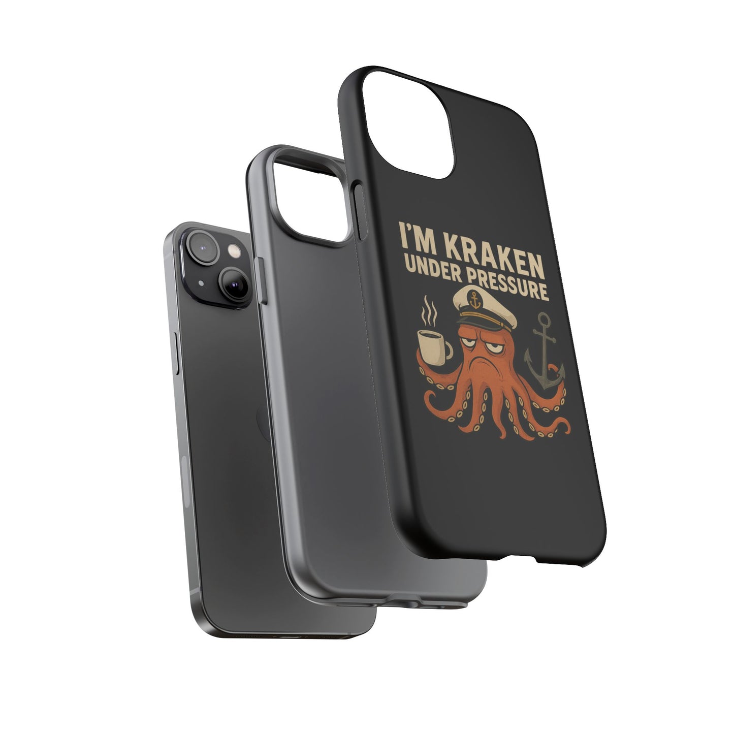 iPhone Case Stressed Octopus 'I'm Kraken Under Pressure' Nautical Phone Case Beach iPhone Case Ocean Themed Case