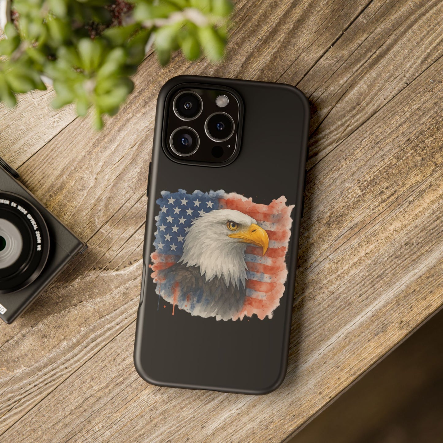 Patriotic Eagle Phone Case for iPhone - Tough Cases with American Flag Design 4th of July Case Memorial Day Veteran's Day