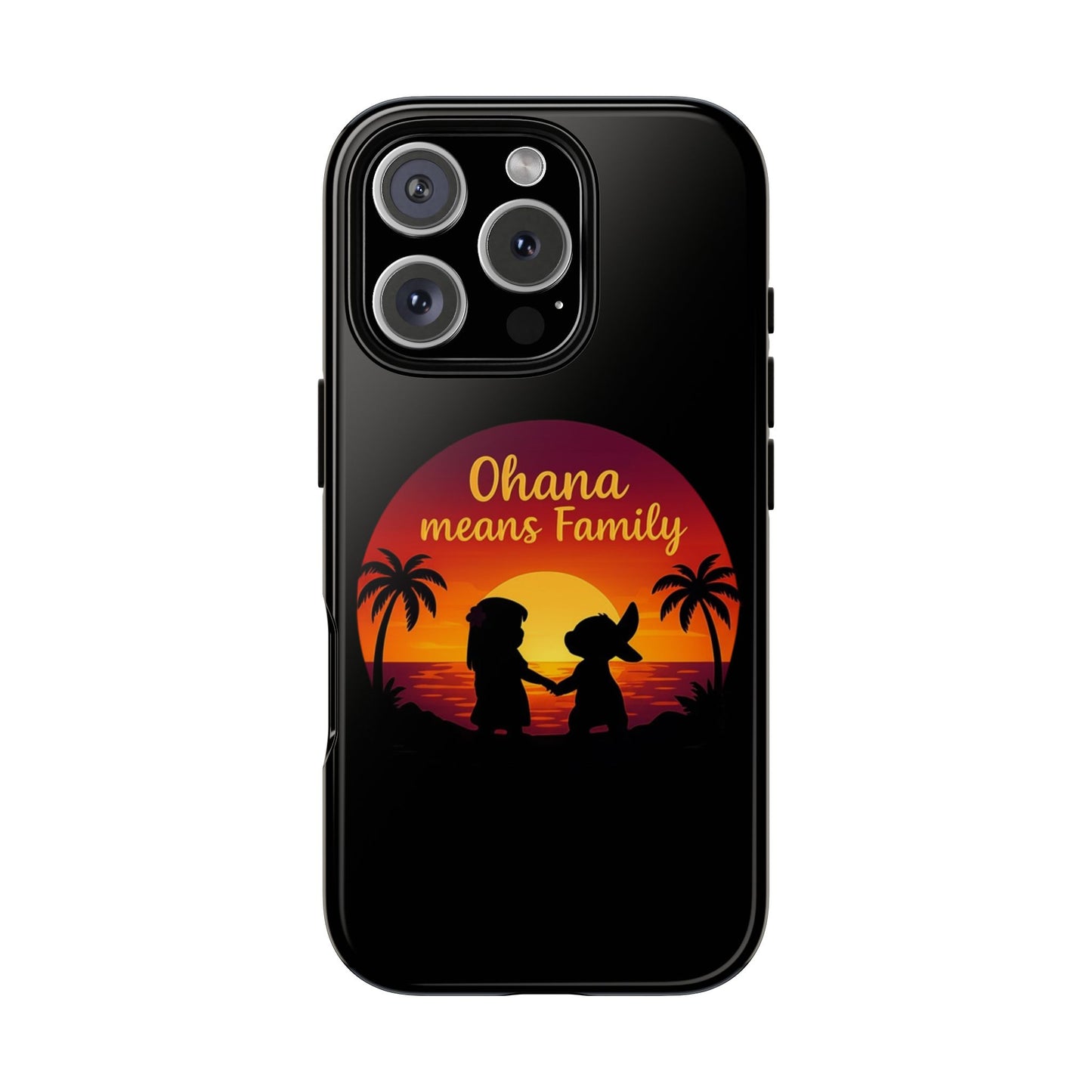 Ohana Means Family iPhone Case ā Lilo and Stitch-Inspired Cover ā Cute Tropical Gift ā Protective iPhone Case