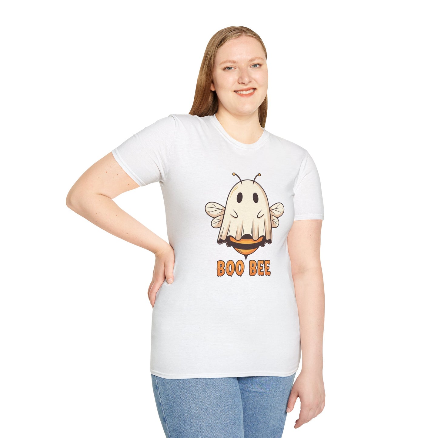 Funny Boo Bee Halloween Shirt – Cute Ghost Bee Costume Tee, Spooky Season Pun Shirt, Bee Lover Gift, Fall T-Shirt, Unisex Sizes