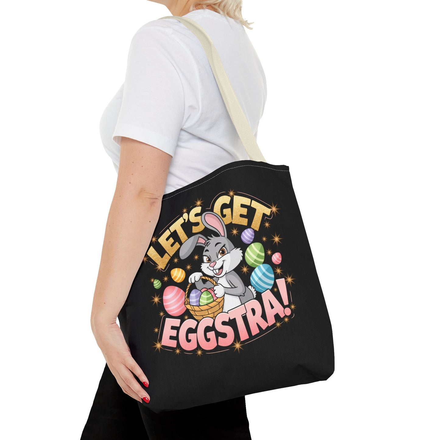Easter Bunny Tote Bag - 'Leg's Get Eggstra'