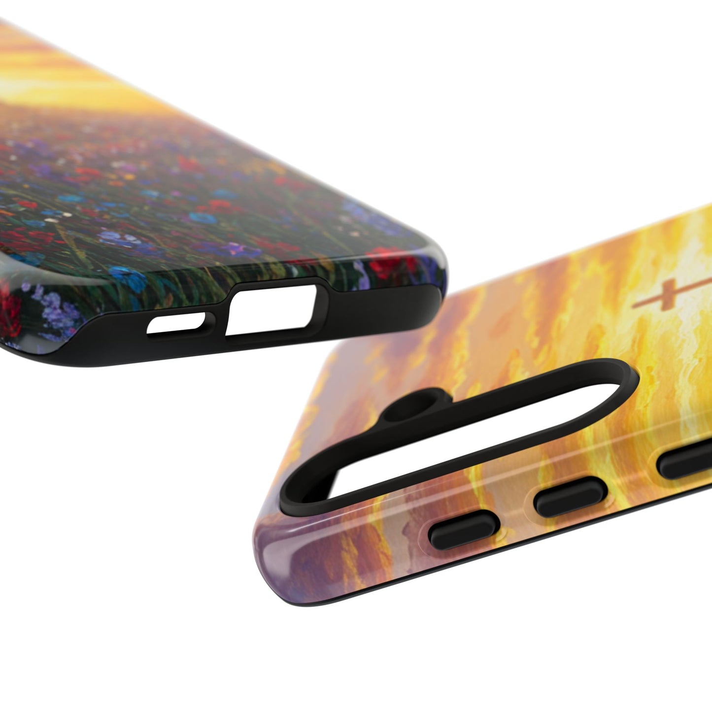 Samsung Phone Case - Monet Style Cross Christian Phone Case Spiritual Case Inspirational Samsung Case