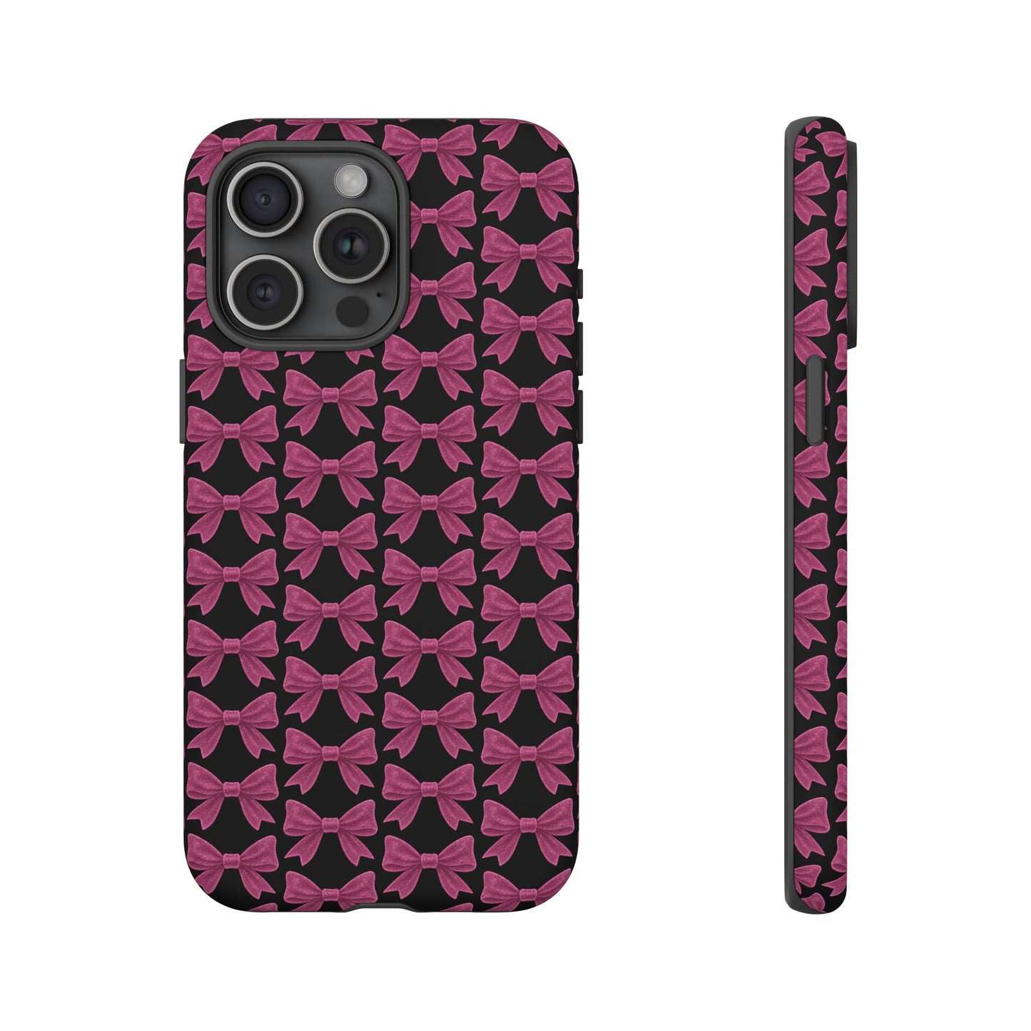 Pink Bow iPhone Case Coquette Aesthetic Phone Cover Glossy Y2K Girly Case Soft Girl Tech Accessory Cute iPhone Gift for Her