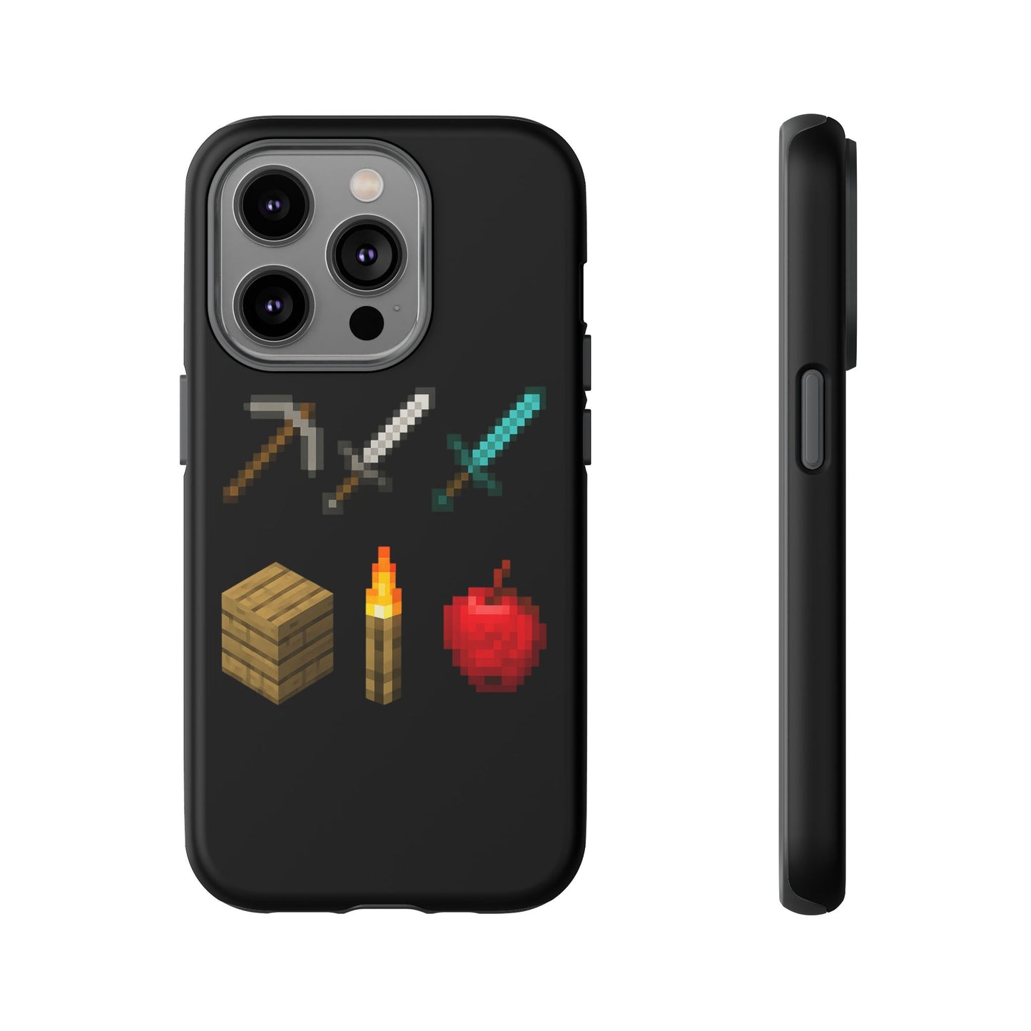 Pixel Art iPhone Case - Gaming-Inspired Tough Case for Gamers inspired by Minecraft Phone Case