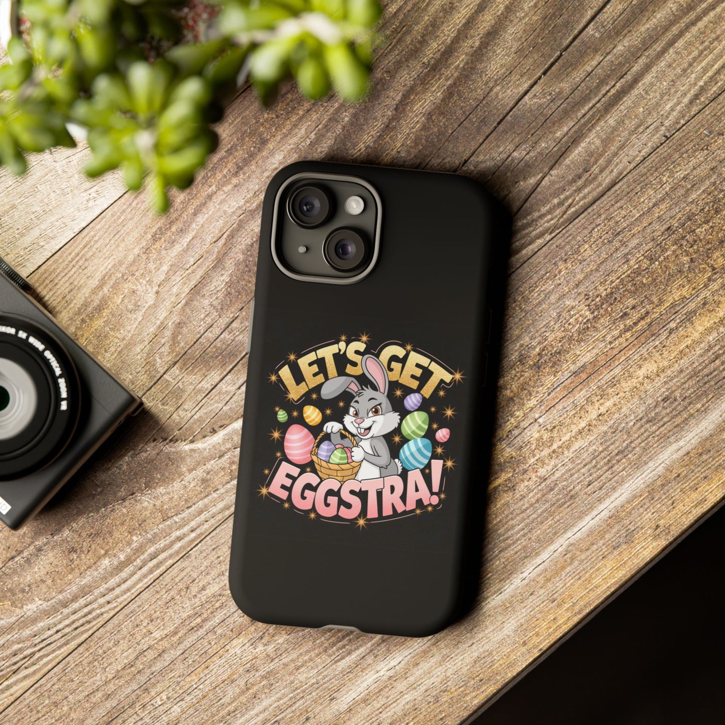 iPhone Case Easter Bunny 'Let's Get Eggstra Phone Case Easter iPhone Case