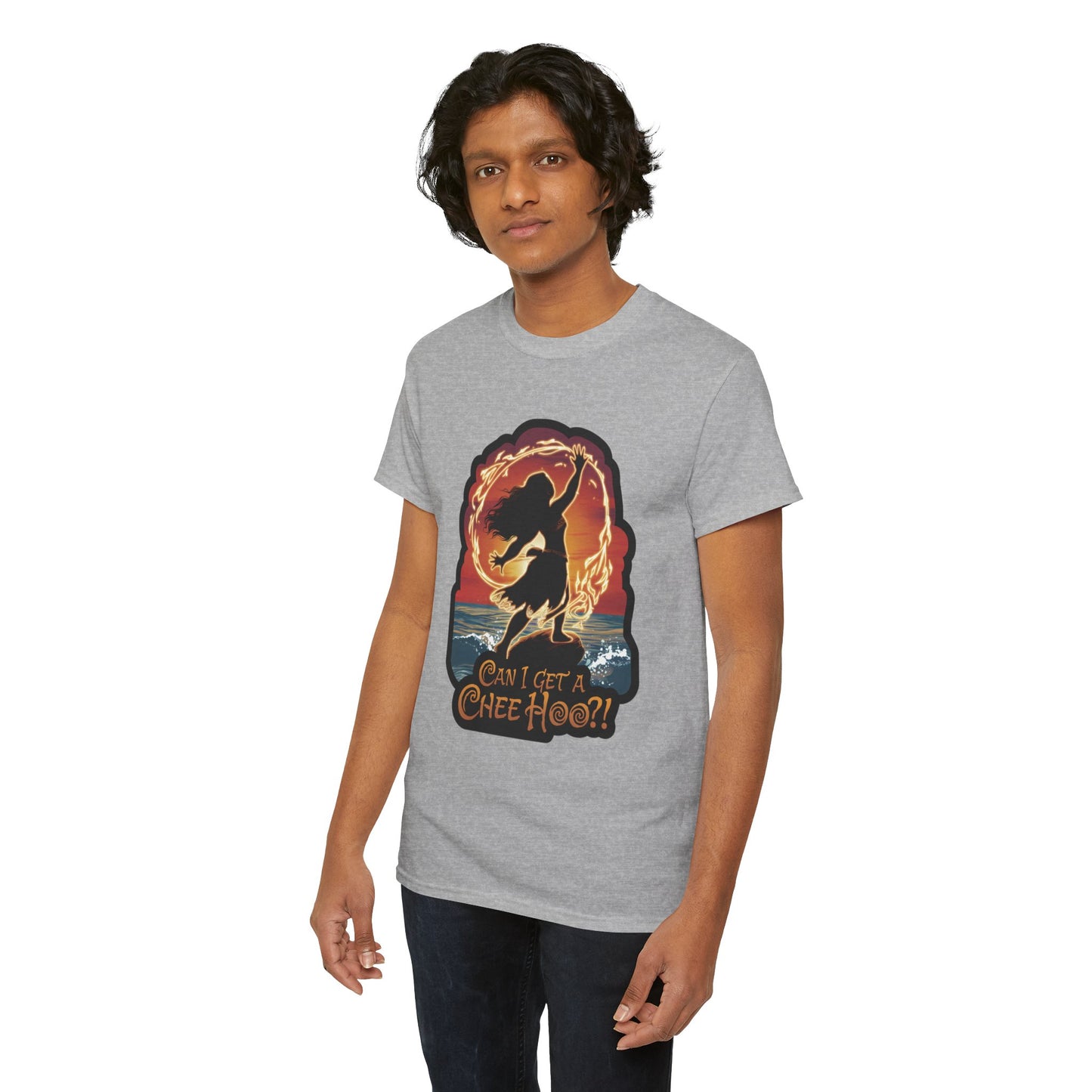 Can I Get a Chee Hoo Shirt – Hawaiian Island Vibes Tee – Hula Dancer Sunset Graphic T-Shirt – Polynesian Luau Party Unisex Top
