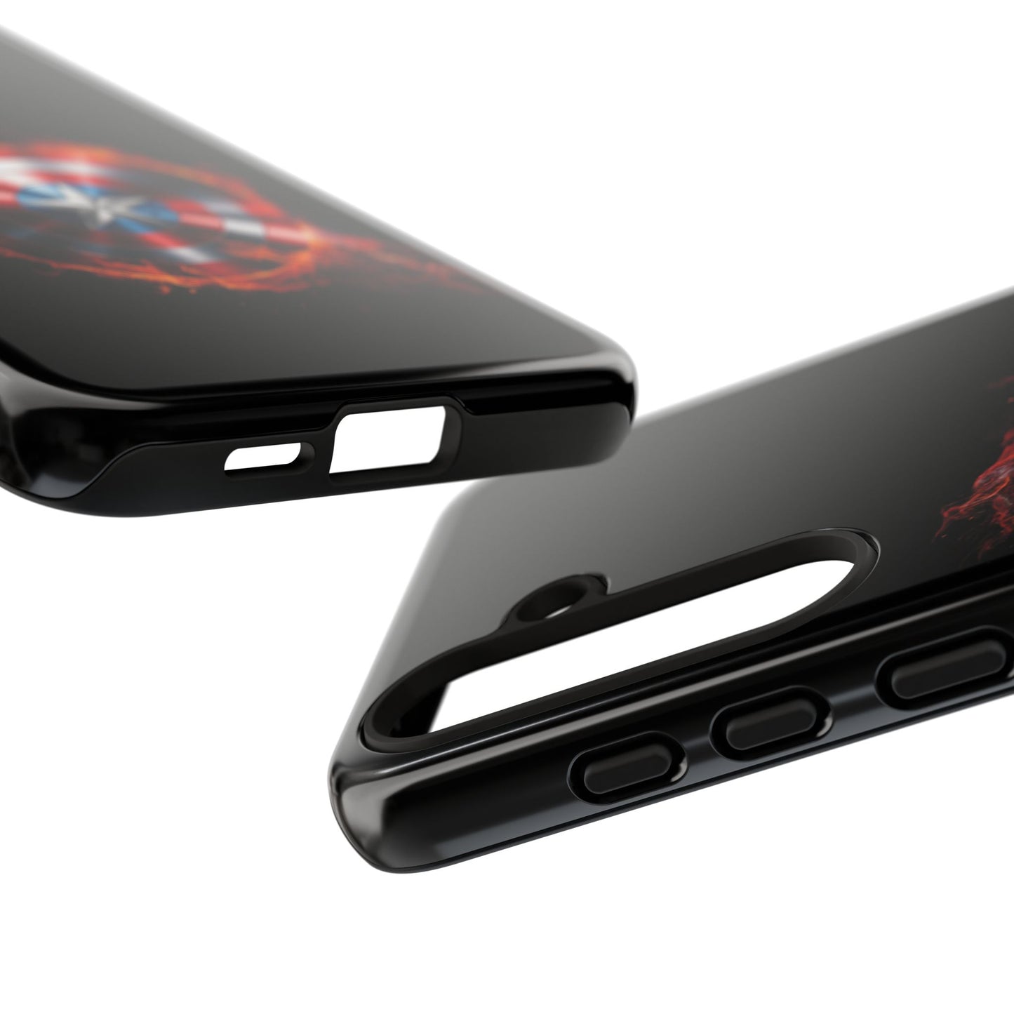 Captain America Shield in Flames Samsung Galaxy Tough Case